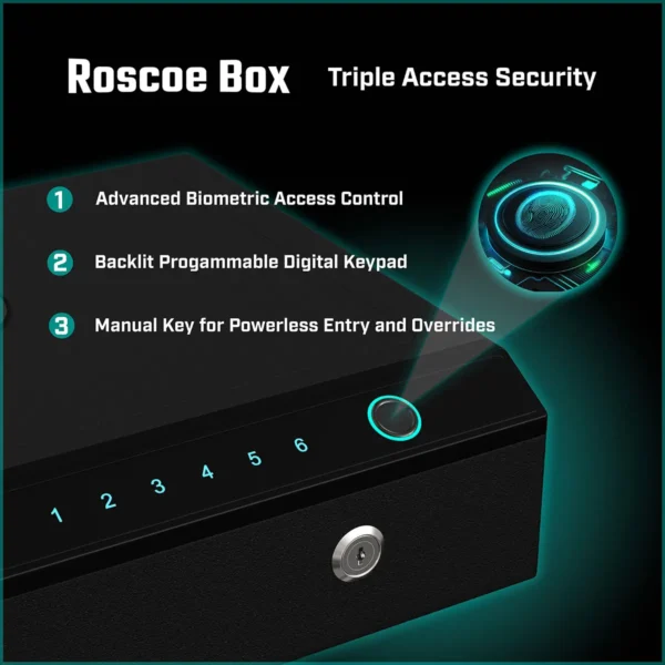 Roscoe Box “The Spartan” Biometric Handgun Safe - Image 9